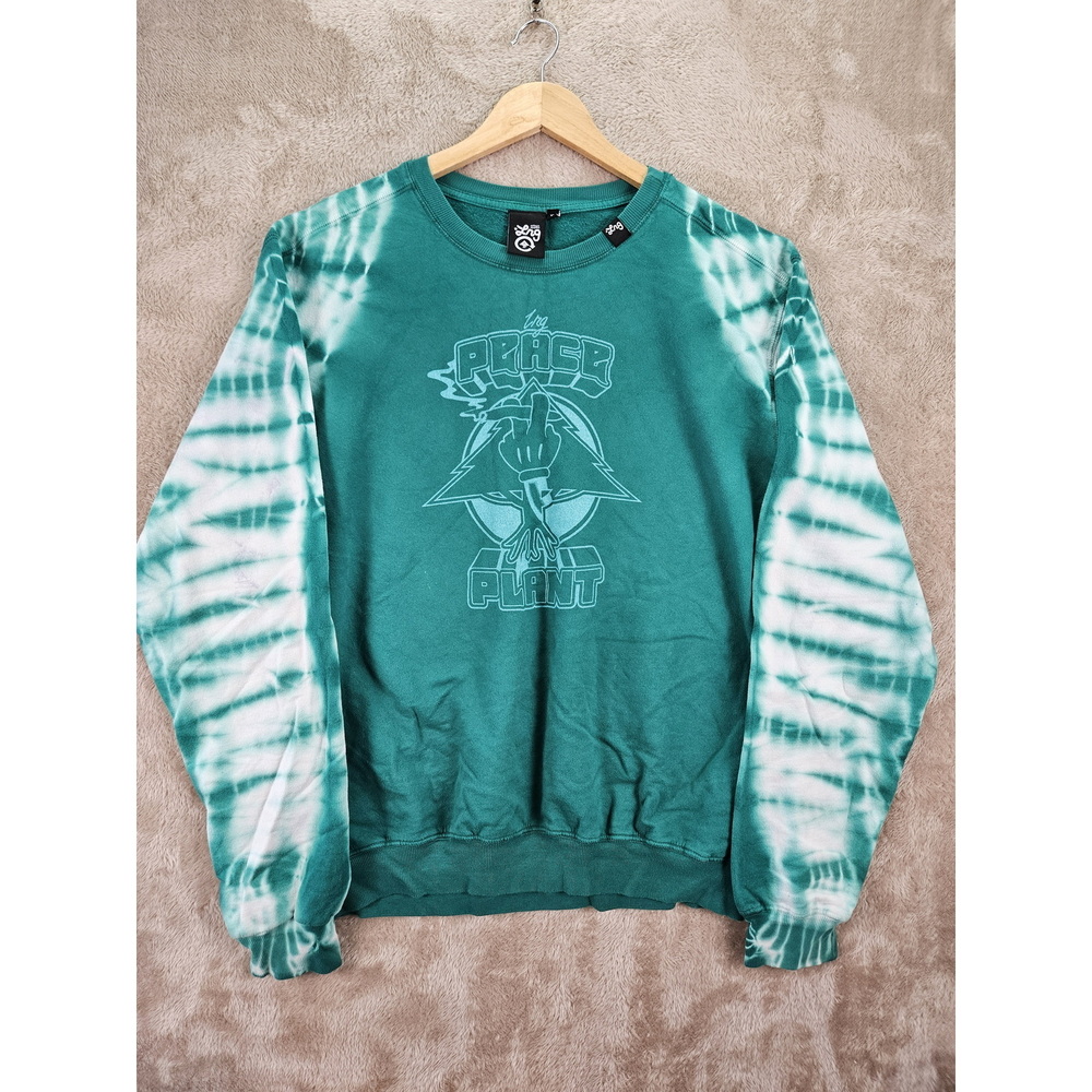 Vintage LRG (Lifted Research Group) Peace Plant Crewneck Sweatshirt Tie-dye USA
